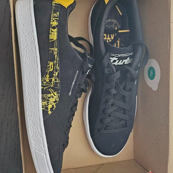 PUMA Porsche Legacy x Suede Black Lemon Chrome US 10*.5 - Picture 1 of 1